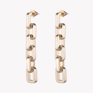 NWT Eddie Borgo $250 Supra Link 12 Karat Gold Pleated Earrings